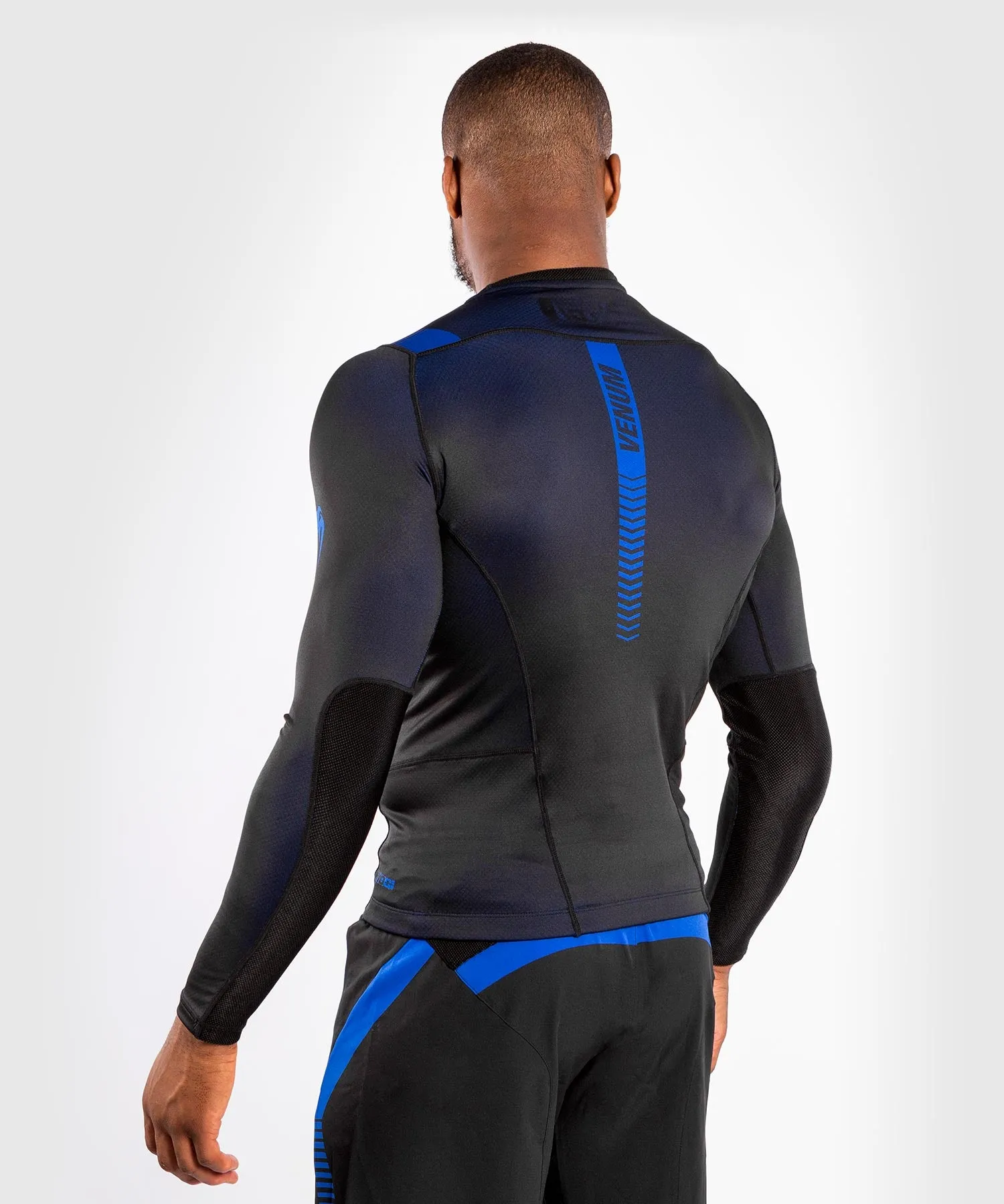 T-shirt a compressione Venum No Gi 3.0 - Maniche lunghe - Nero/Blu