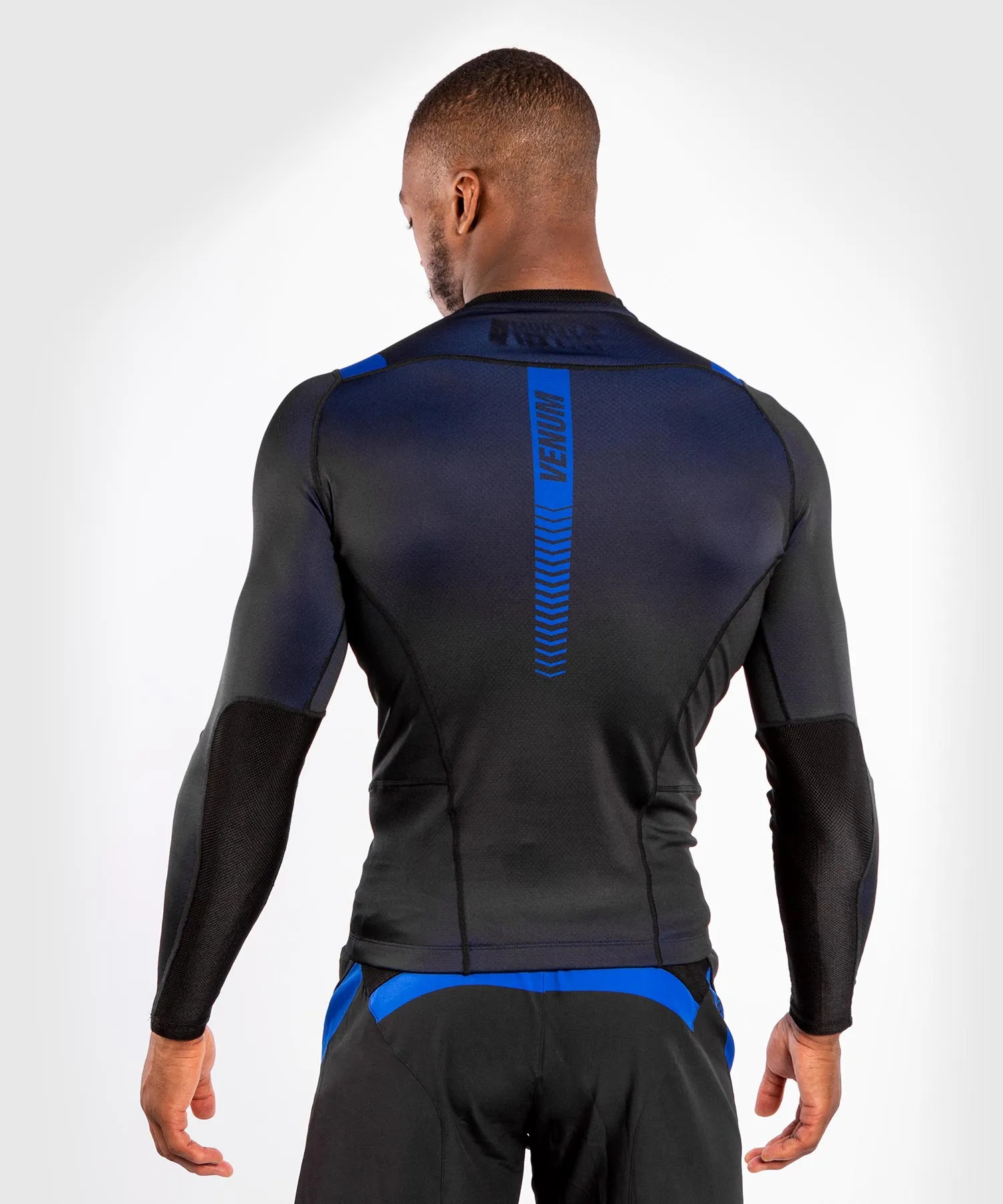 T-shirt a compressione Venum No Gi 3.0 - Maniche lunghe - Nero/Blu