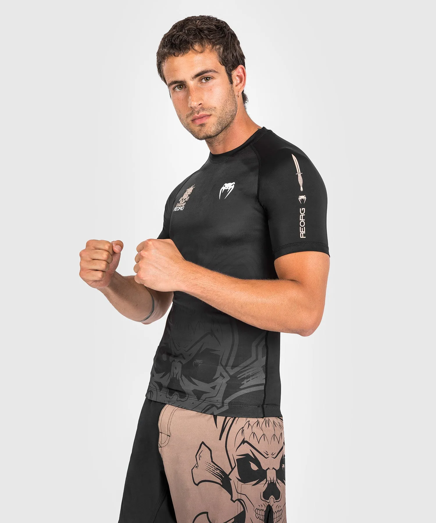 T-shirt a compressione Venum Reorg - maniche corte - nera