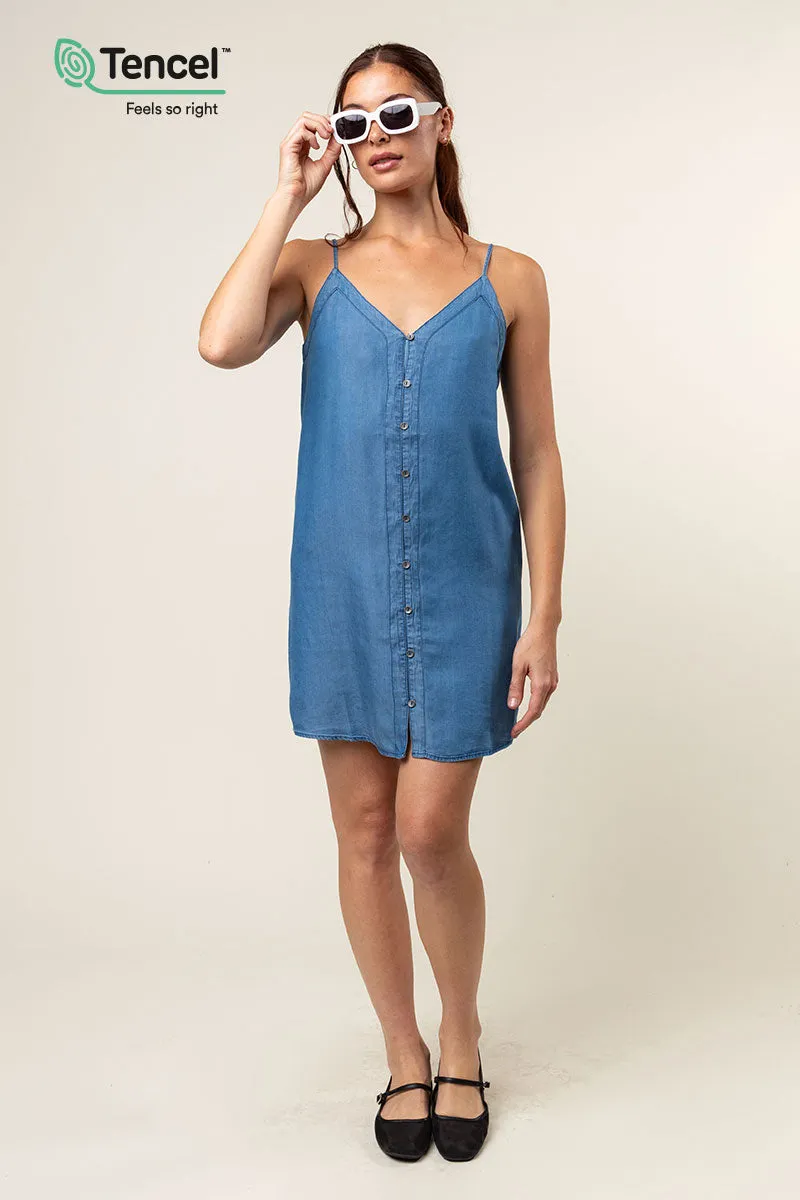 Tencel™ Button Front Cami Dress