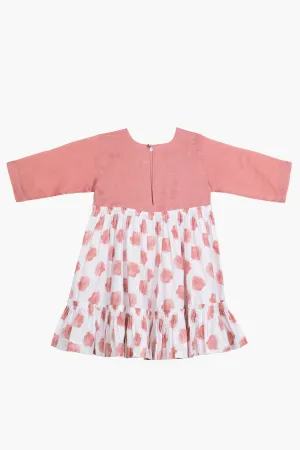 Three  I   Floral Frill Dress 100% Cotton Poplin