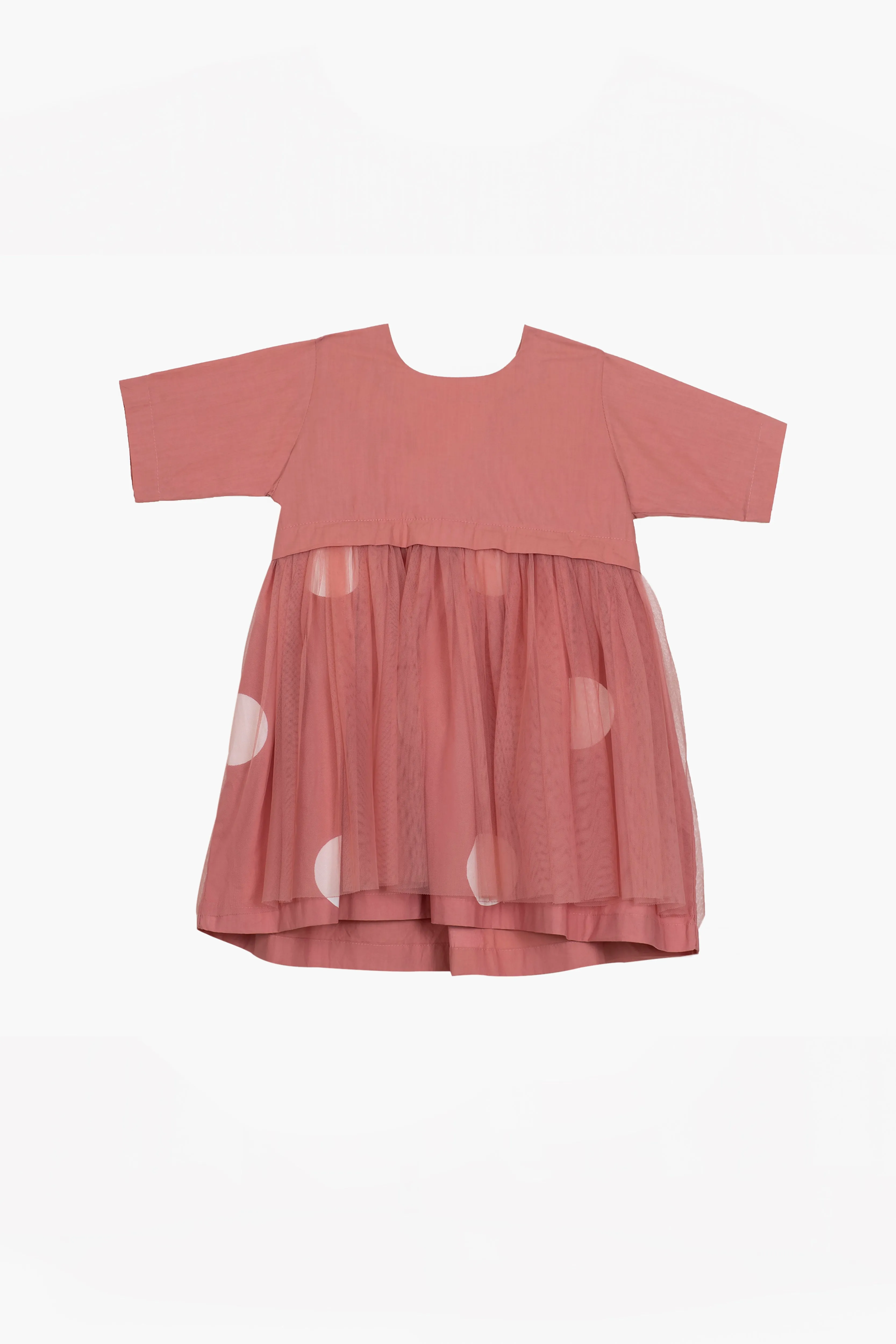 Three  I   Yoke Dress 100% Cotton Poplin  I Soft Net