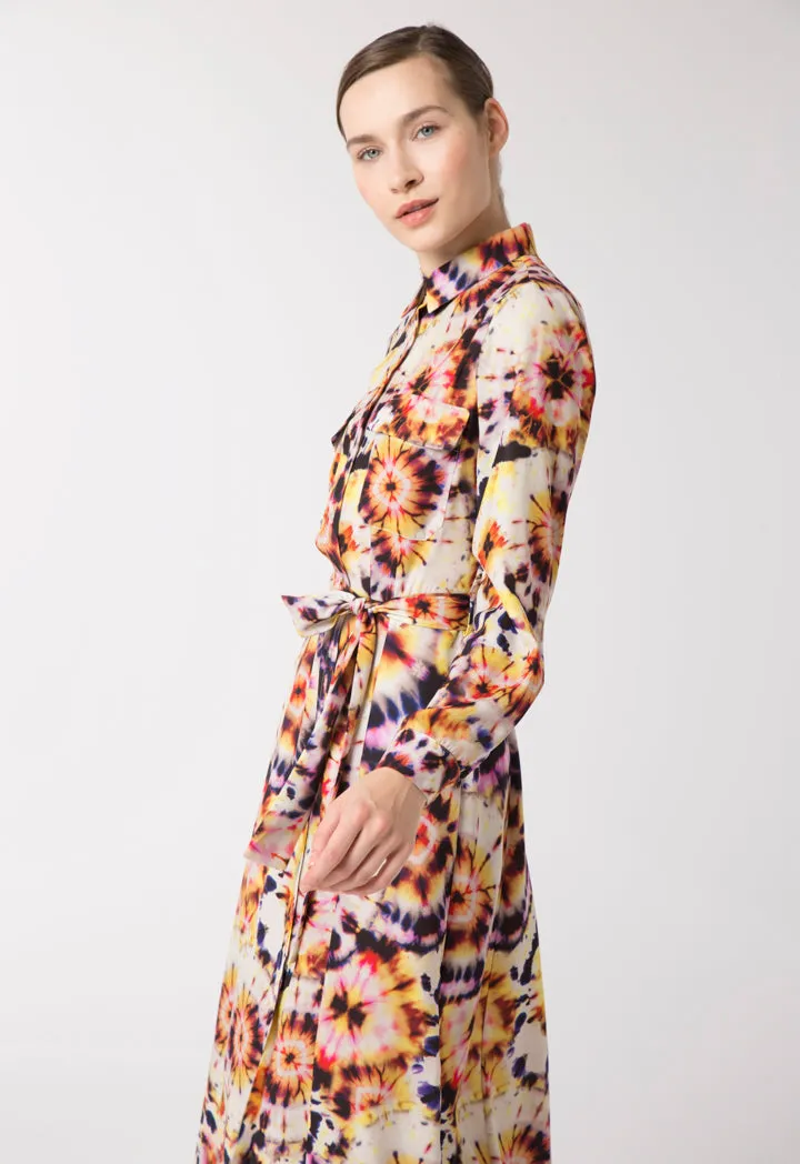 Tie Dyed Collared Dress