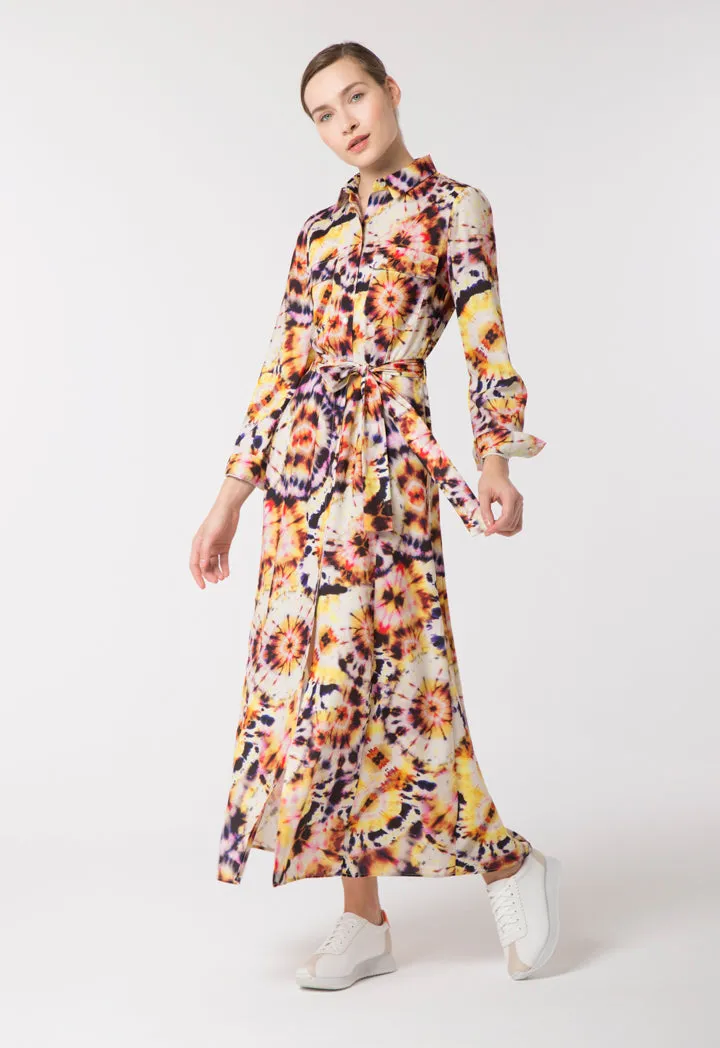 Tie Dyed Collared Dress