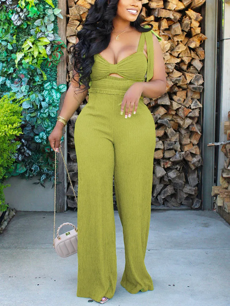 Tie Shoulder Jumpsuit