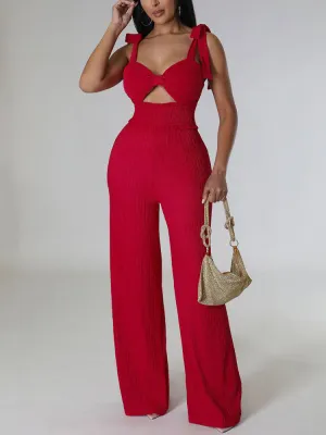 Tie Shoulder Jumpsuit