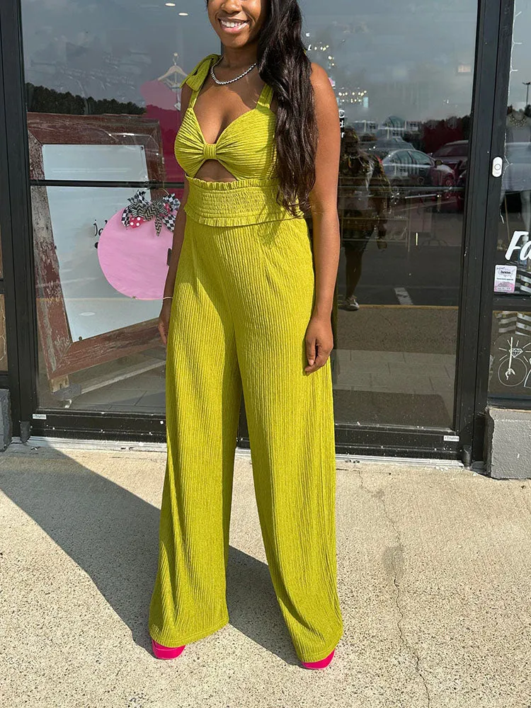 Tie Shoulder Jumpsuit