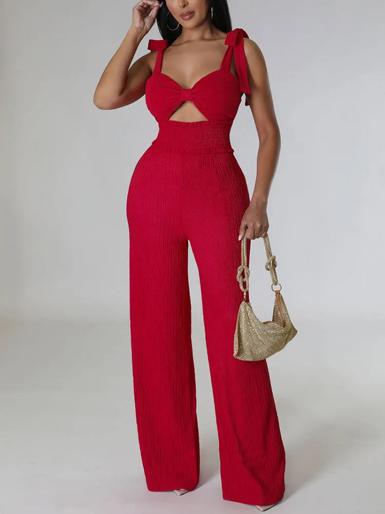 Tie Shoulder Jumpsuit
