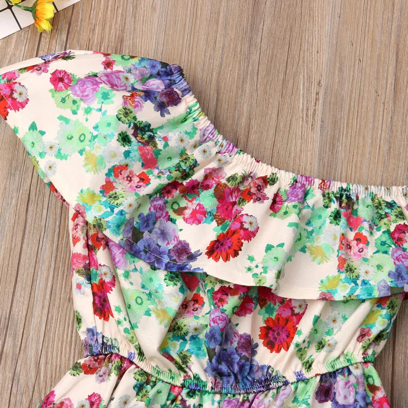 Toddler Girl Floral Off Shoulder Romper