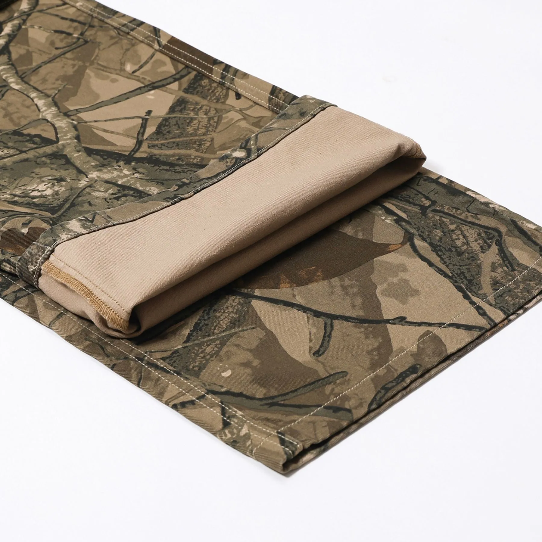 Tree Branch Print Camouflage Cargo Pants
