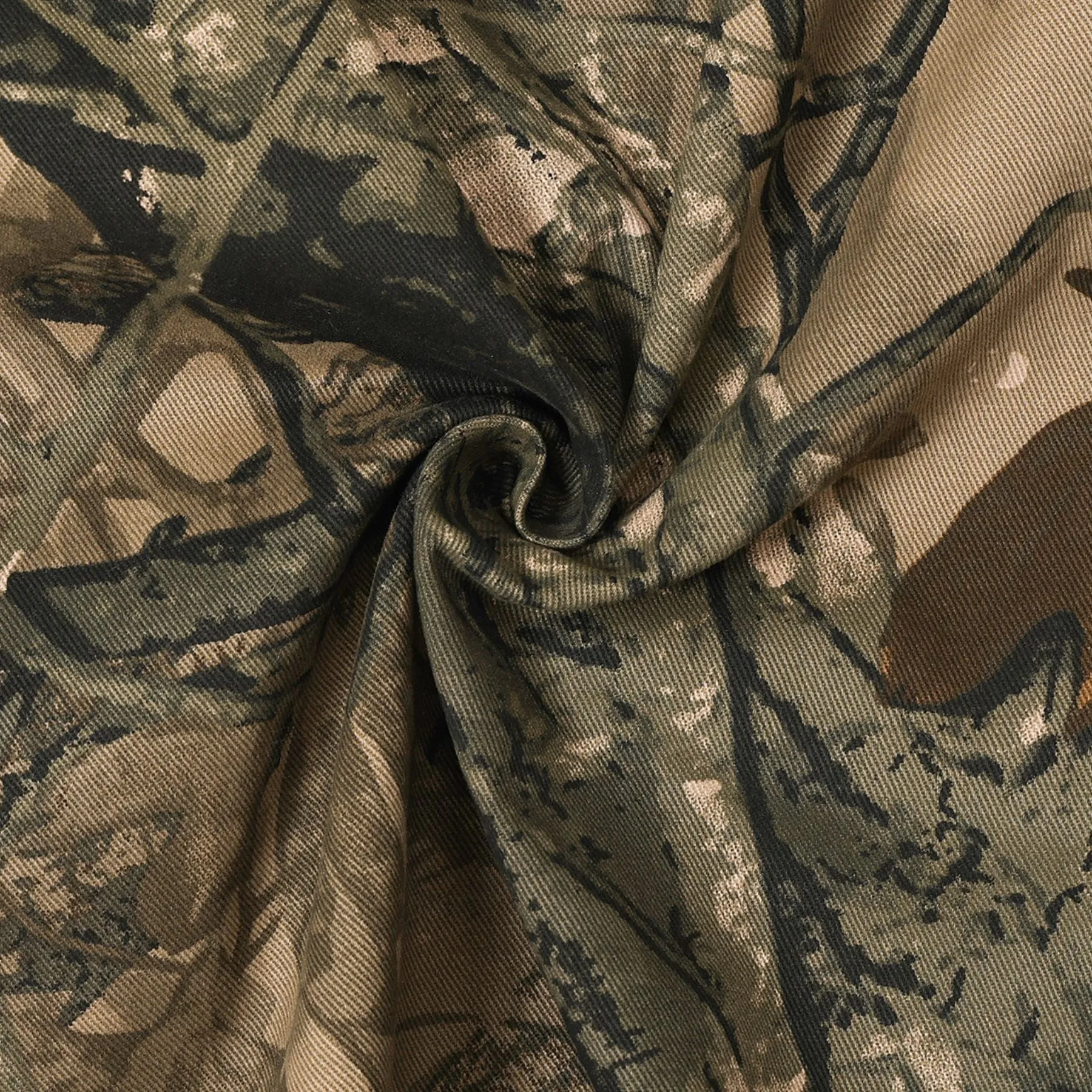 Tree Branch Print Camouflage Cargo Pants