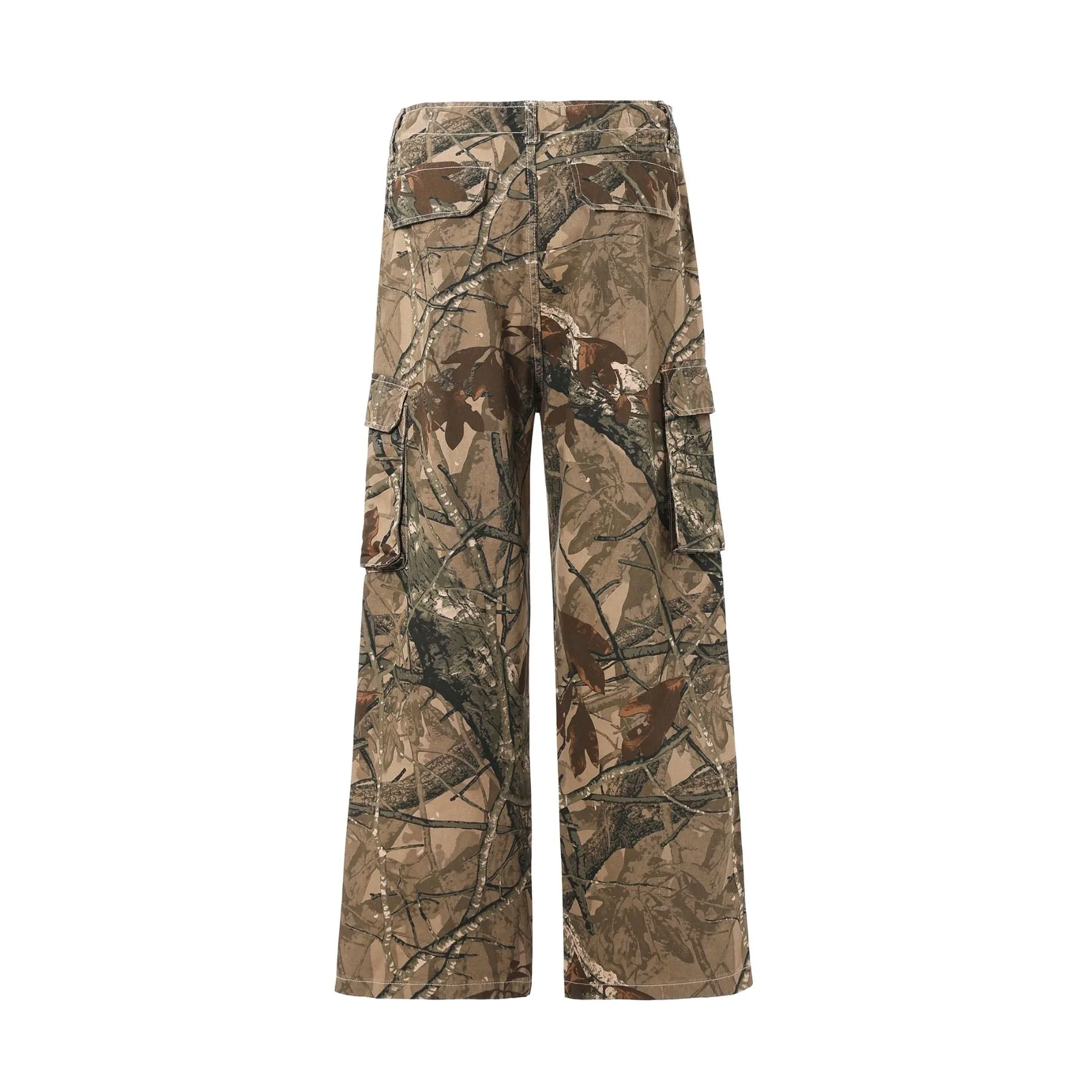 Tree Branch Print Camouflage Cargo Pants
