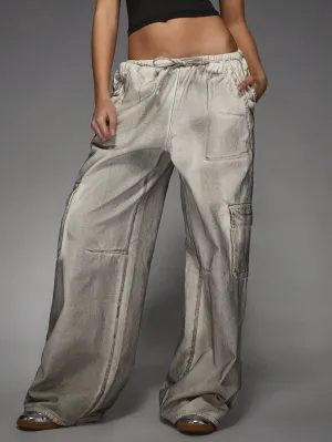 Trendy Oil-Washed Cargo Pants | Stylish Utility Trousers for Any Look
