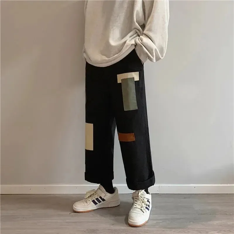 Trendy Patchwork Cargo Hose für Herren