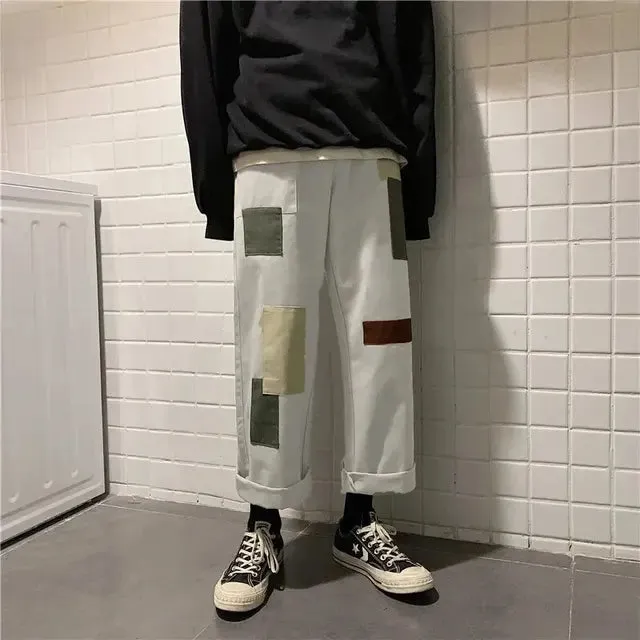 Trendy Patchwork Cargo Hose für Herren