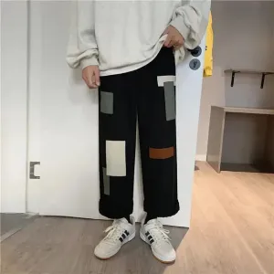 Trendy Patchwork Cargo Hose für Herren