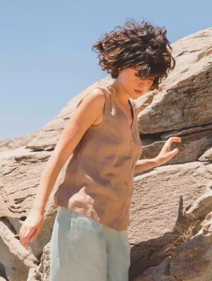 Tunis Linen Button Top | Multiple Colours
