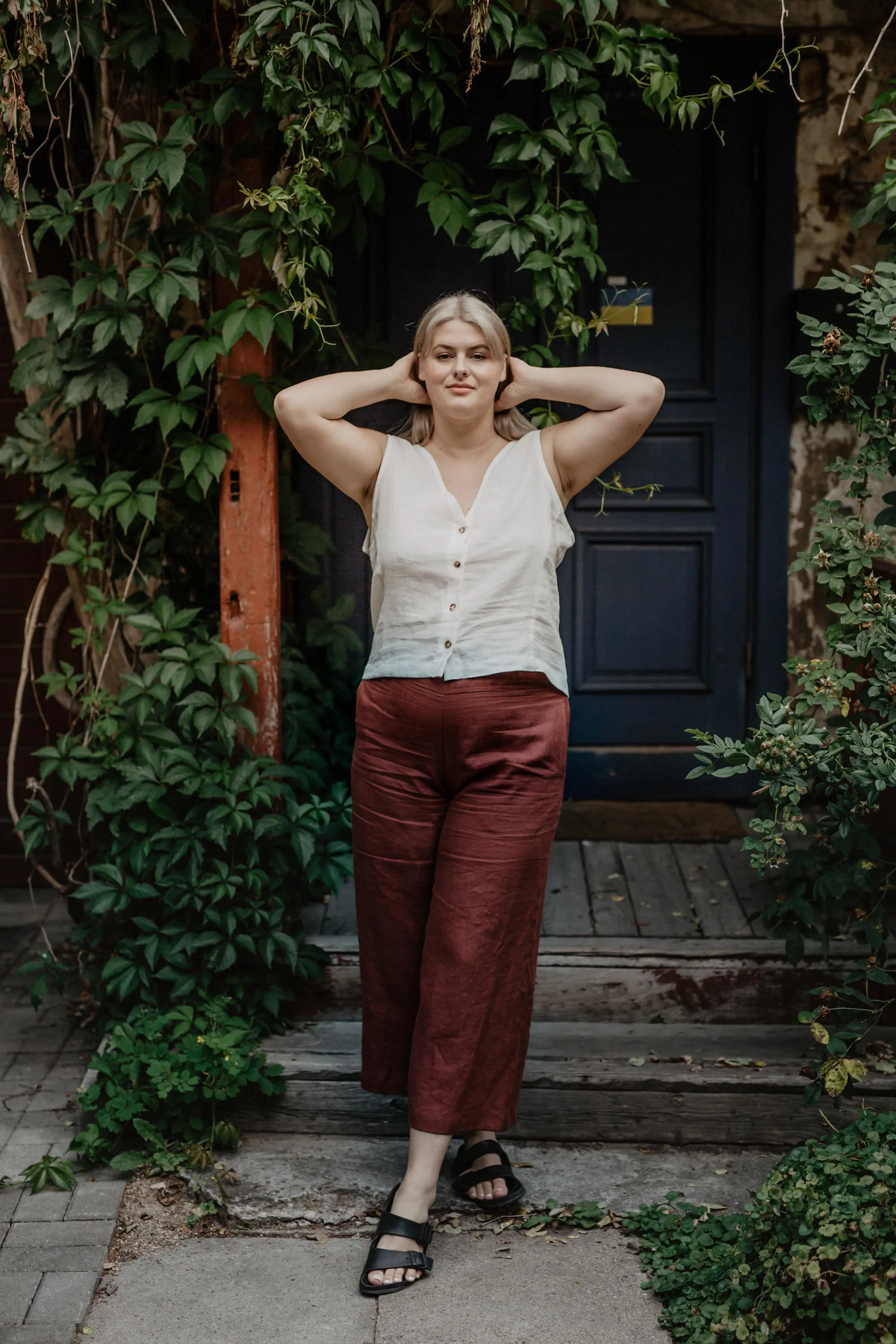 Tunis Linen Button Top | Multiple Colours