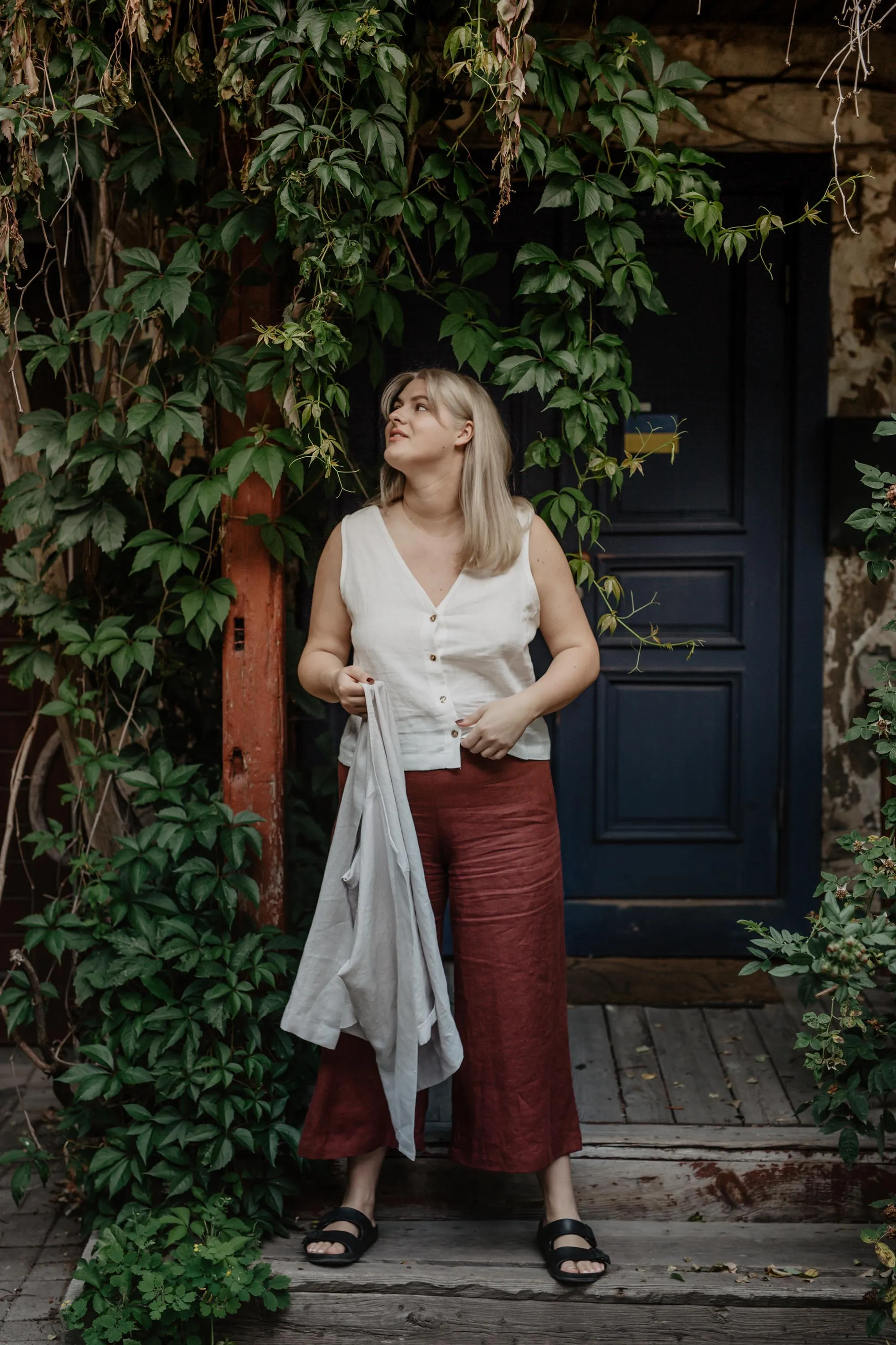 Tunis Linen Button Top | Multiple Colours