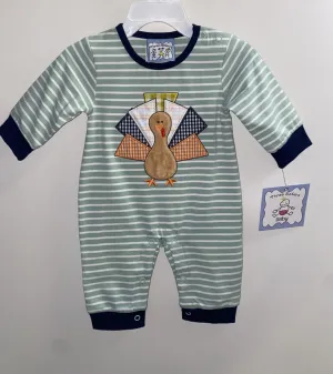Turkey Applique Boys Romper