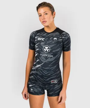 UFC Fusion by Venum Authentic Fight Night Korte Mouwen Performance Rashguard voor Dames - Zwart