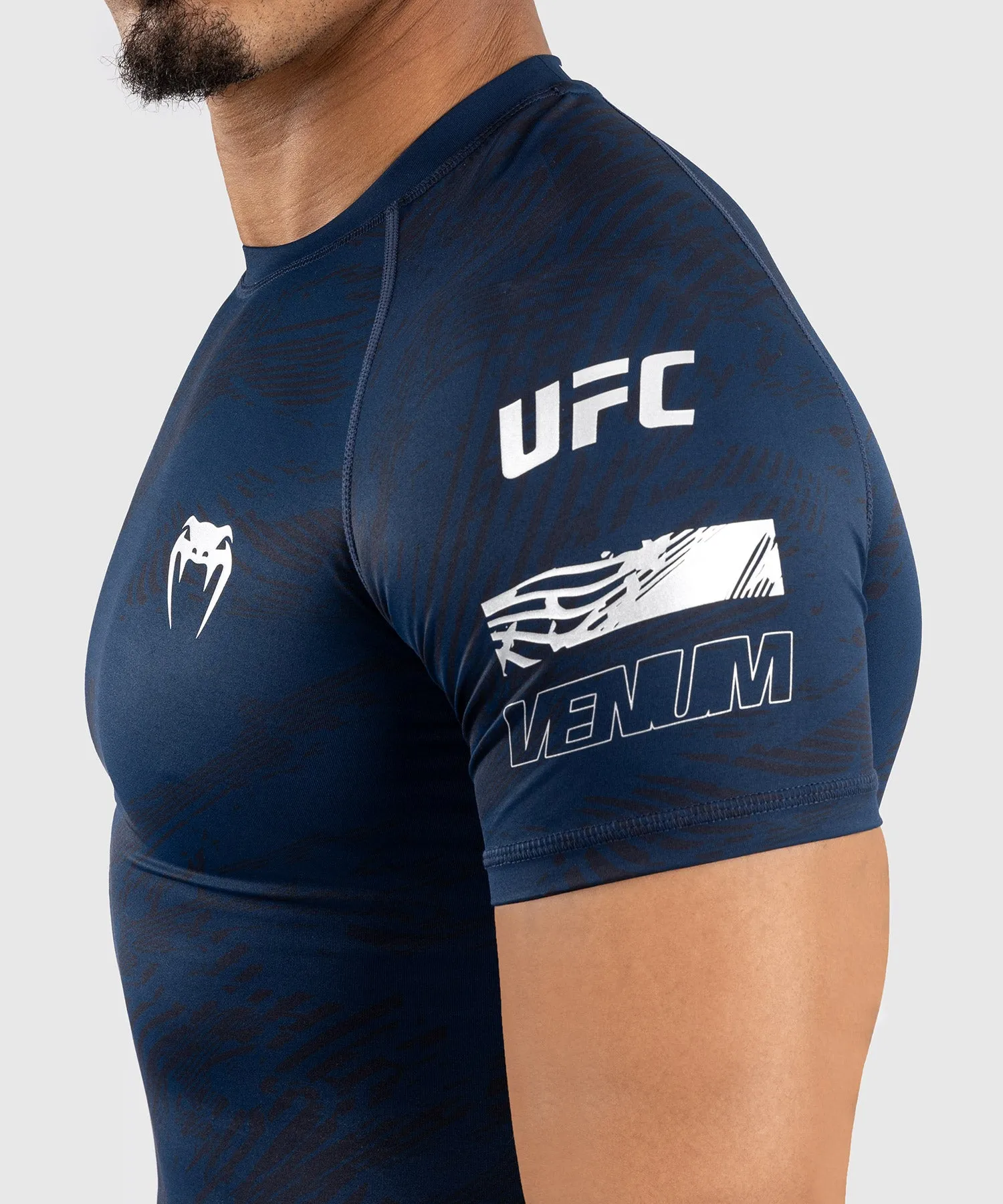 UFC Fusion by Venum Fight Week Performance Rashguard met Korte Mouwen voor Heren - Oceaanblauw