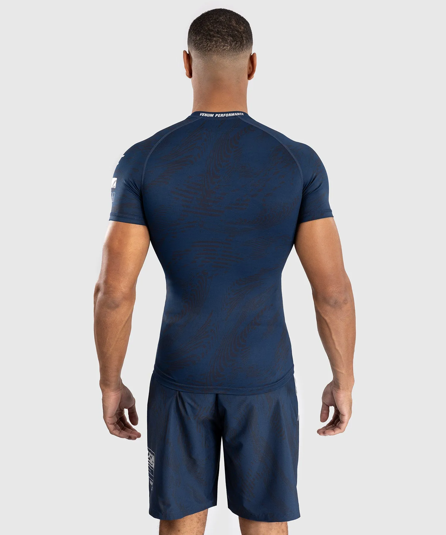 UFC Fusion by Venum Fight Week Performance Rashguard met Korte Mouwen voor Heren - Oceaanblauw