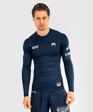 UFC Fusion by Venum Fight Week Rashguard a Manica Lunga Performance per Uomo - Blu oceanico