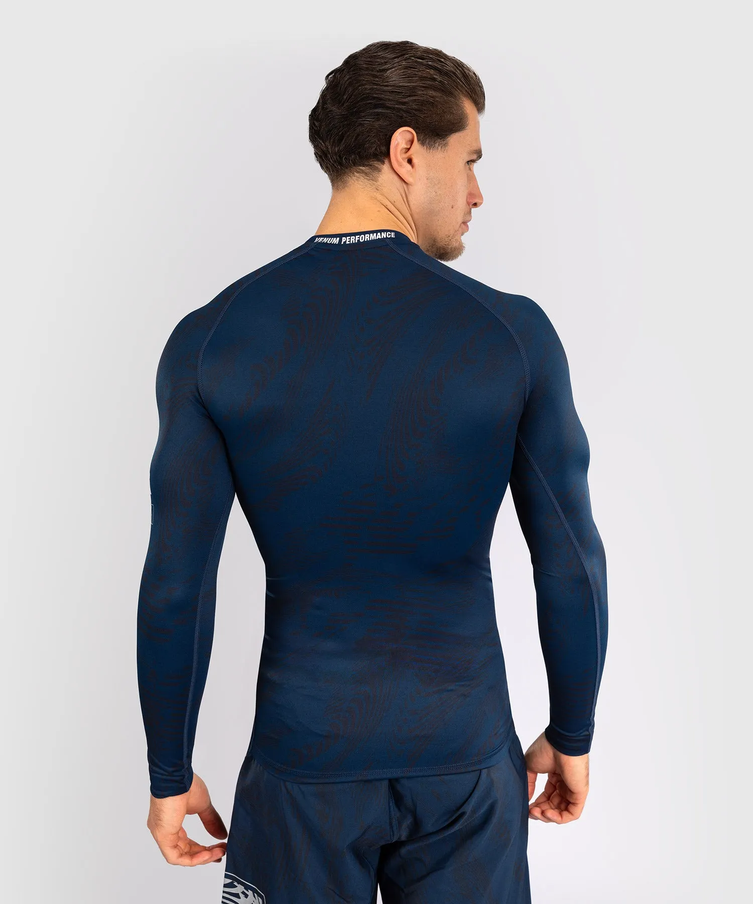 UFC Fusion by Venum Fight Week Rashguard a Manica Lunga Performance per Uomo - Blu oceanico