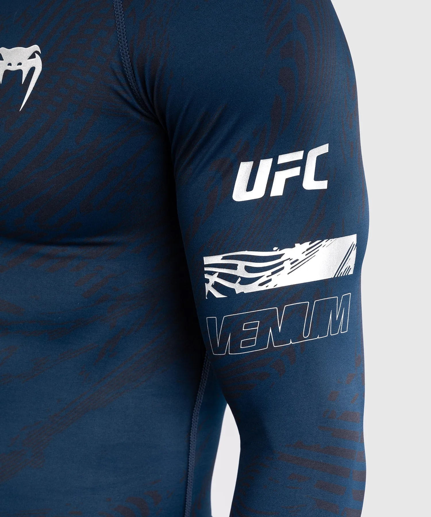UFC Fusion by Venum Fight Week Rashguard a Manica Lunga Performance per Uomo - Blu oceanico