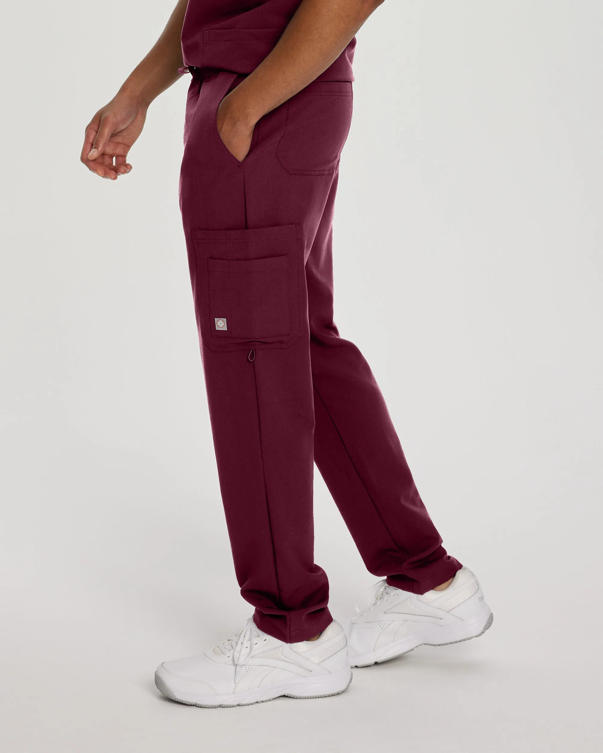 V-Tess 227 Men's Cargo Scrub Pants Wine