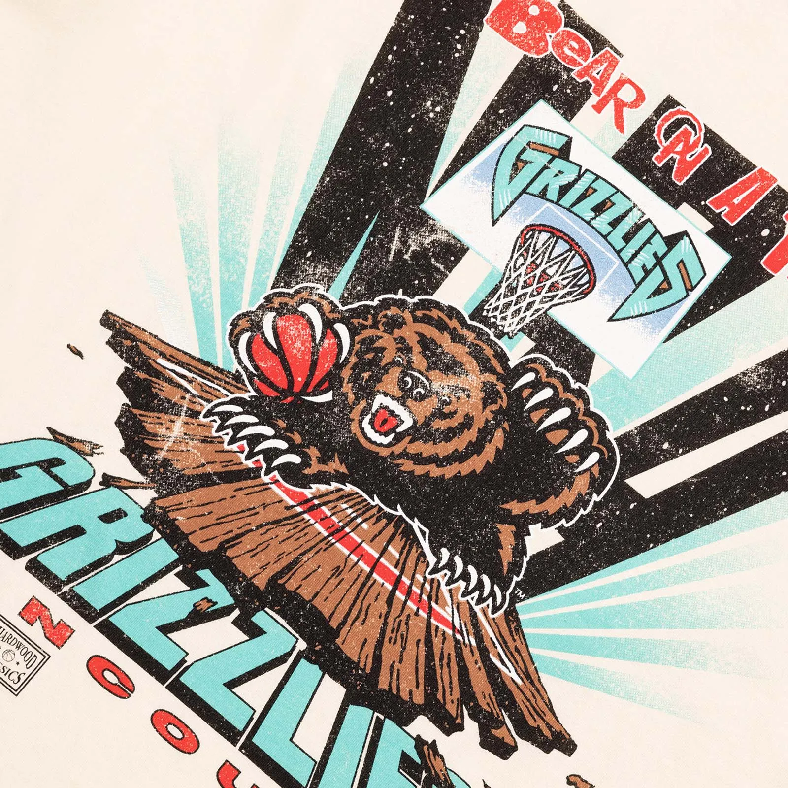 Vancouver Grizzlies Bear On The Tear Tee - Cream