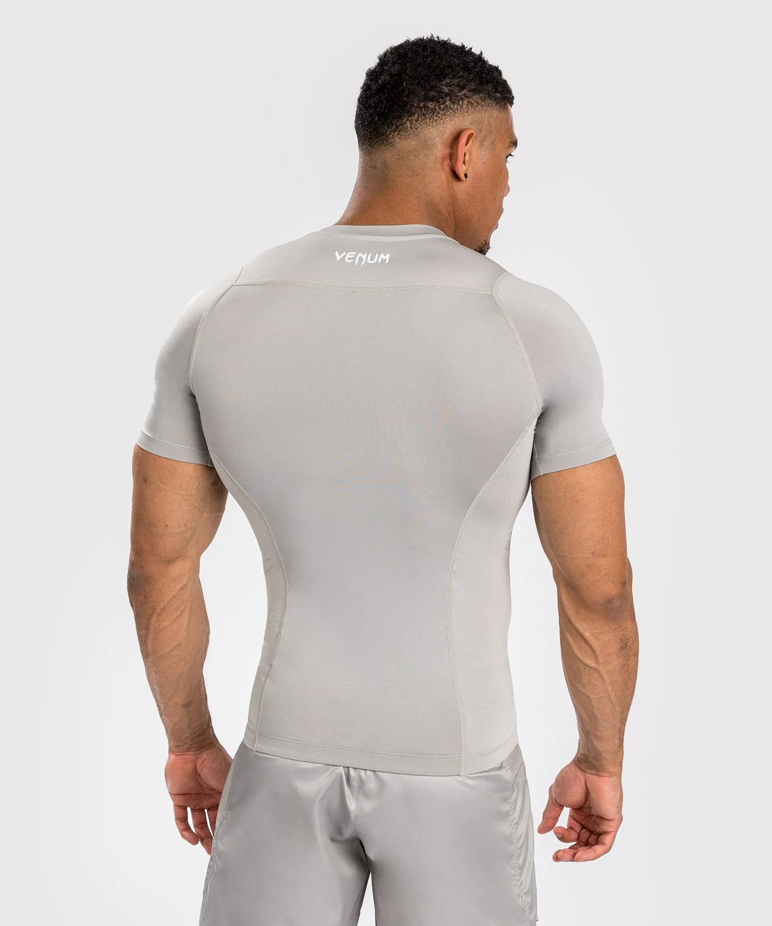 Venum Attack Heren Korte Mouw Rashguard - Zand