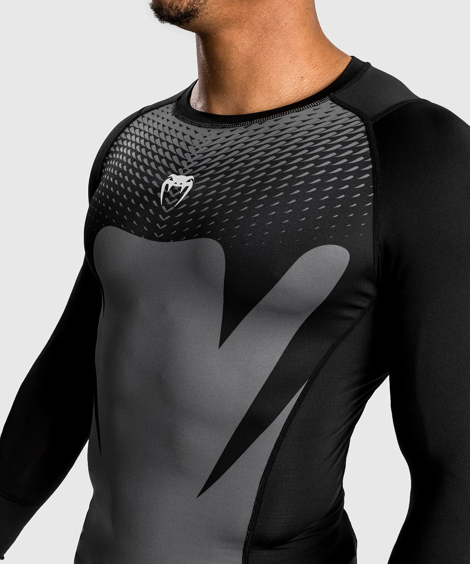 Venum Attack Heren Lange mouwen Rashguard - Zwart/Grijs