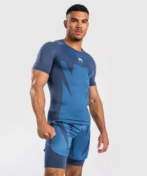 Venum Attack Rashguard a Maniche Corte da Uomo - Blu navy