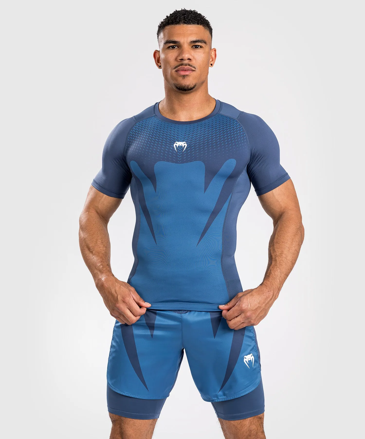 Venum Attack Rashguard a Maniche Corte da Uomo - Blu navy