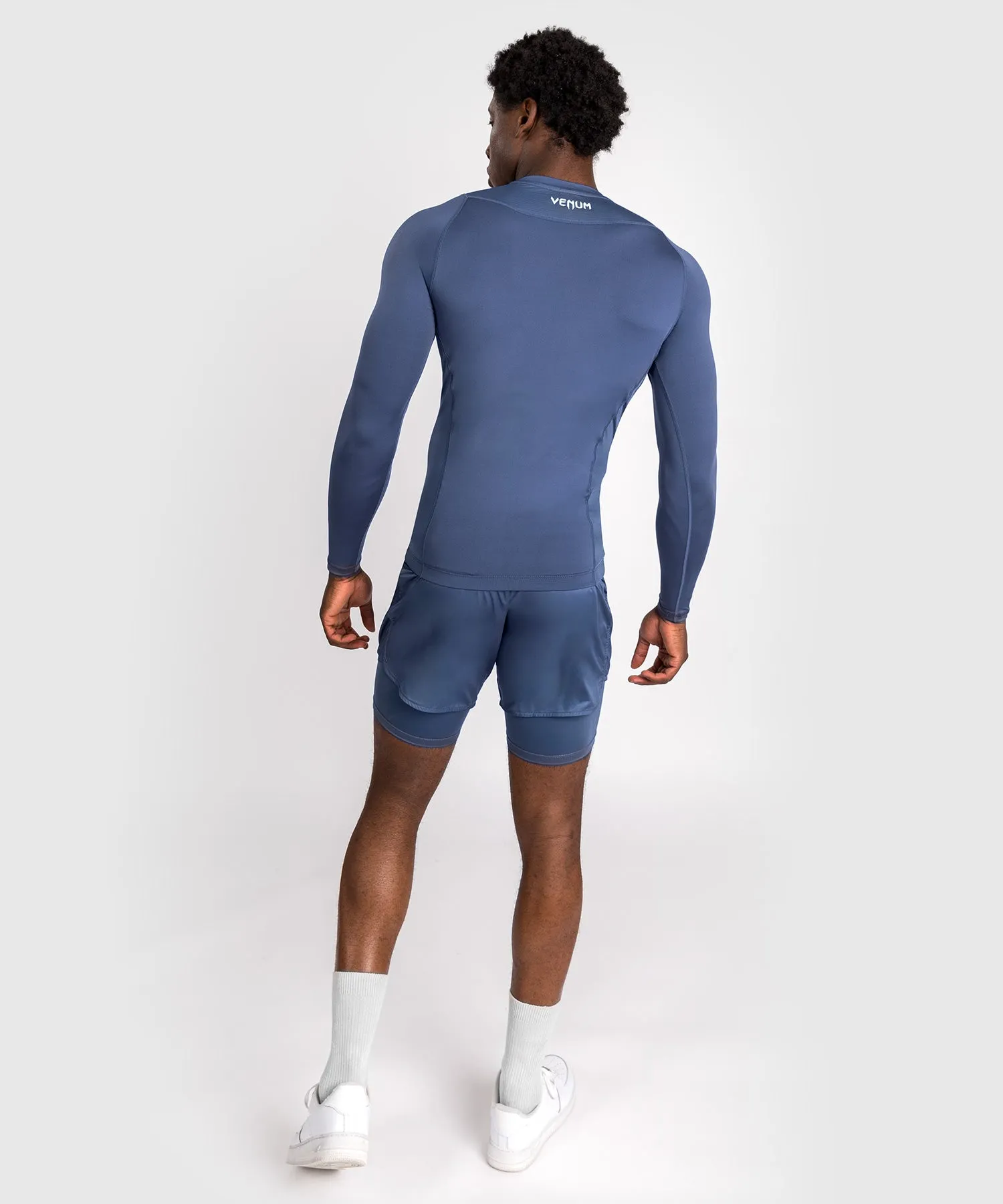 Venum Attack Rashguard a Maniche Lunghe da Uomo - Blu navy