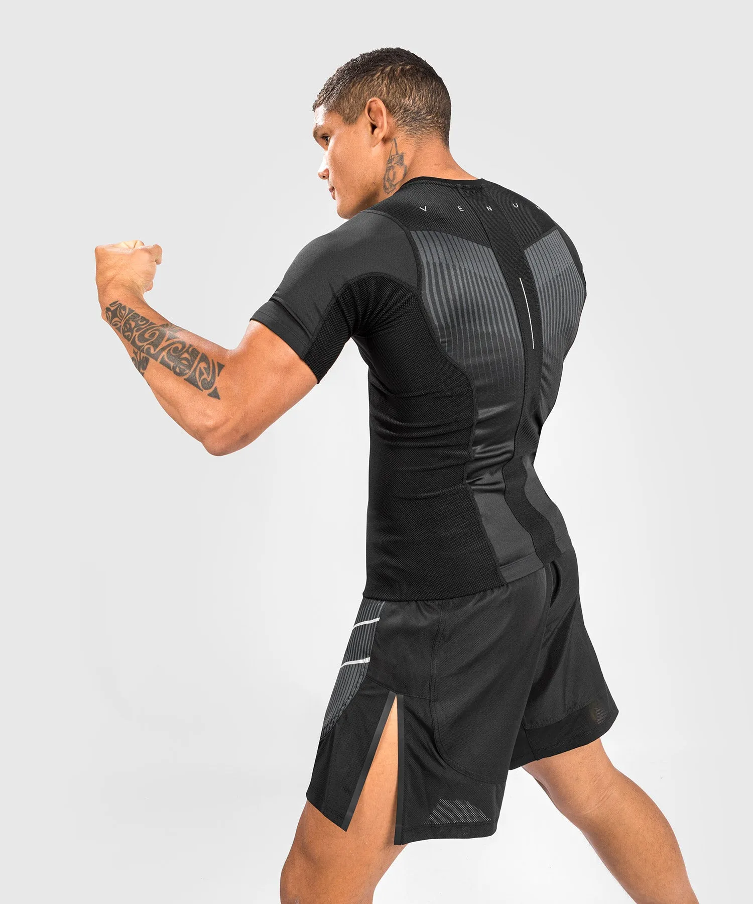 Venum Biomecha Rashguard maniche corte - nero/grigio