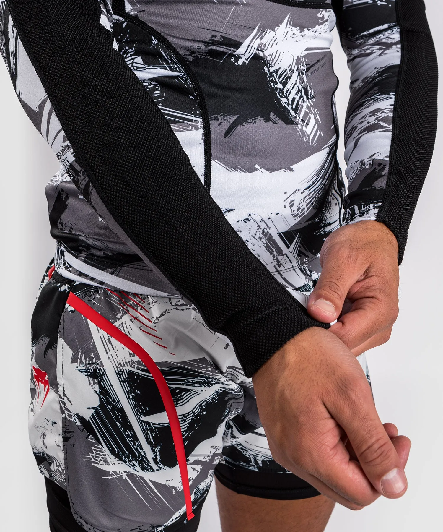 Venum Electron 3.0 Rashguard a manica lunga - Grigio/Rosso
