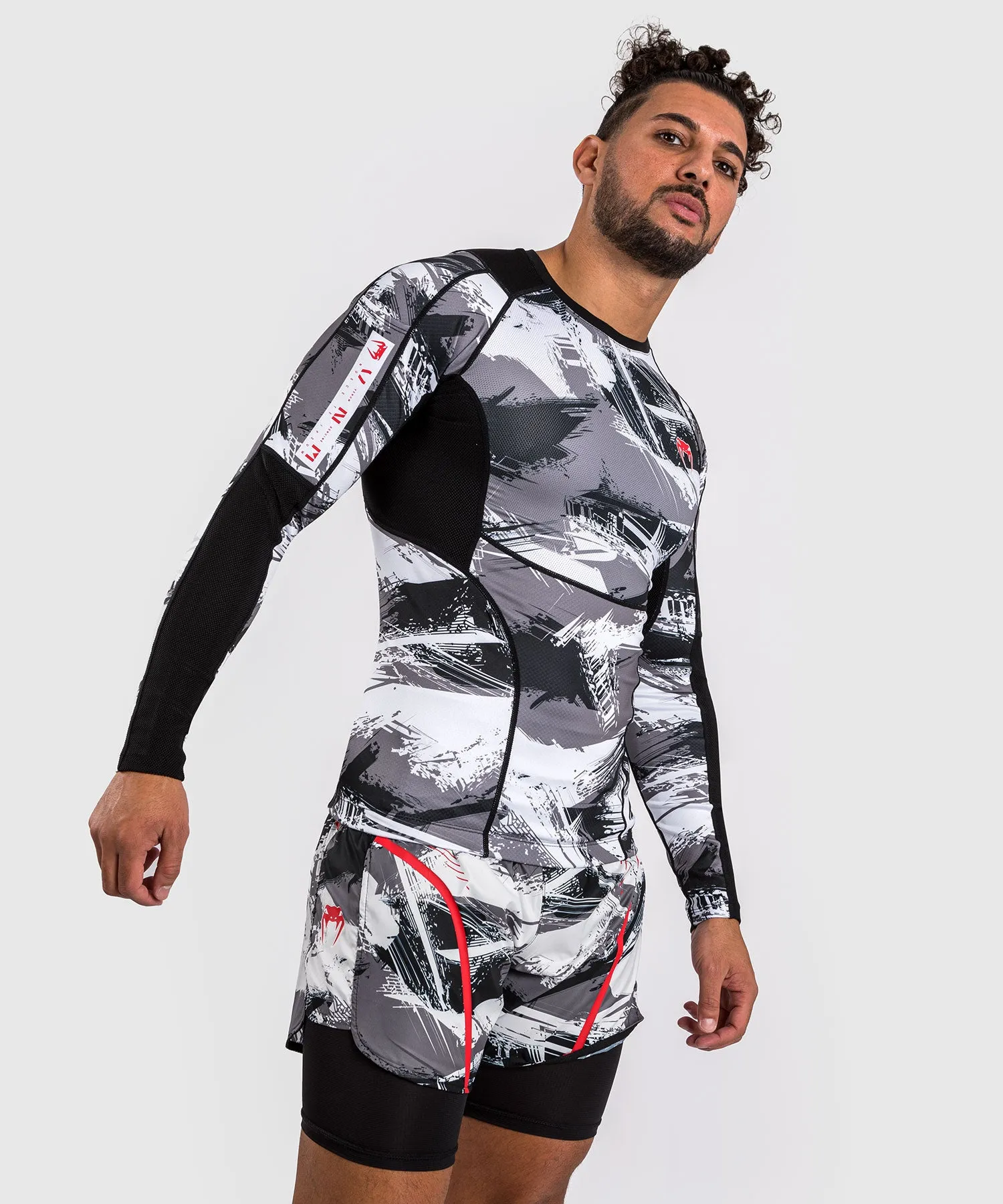 Venum Electron 3.0 Rashguard a manica lunga - Grigio/Rosso