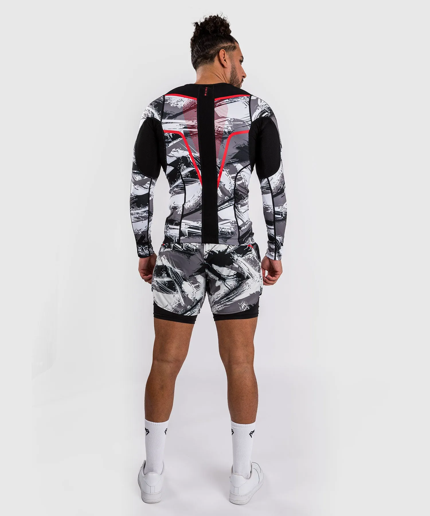 Venum Electron 3.0 Rashguard a manica lunga - Grigio/Rosso
