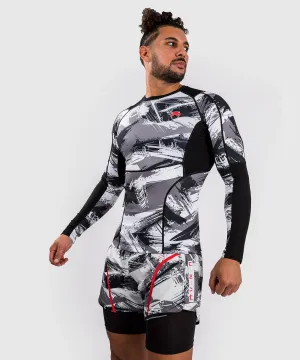 Venum Electron 3.0 Rashguard a manica lunga - Grigio/Rosso
