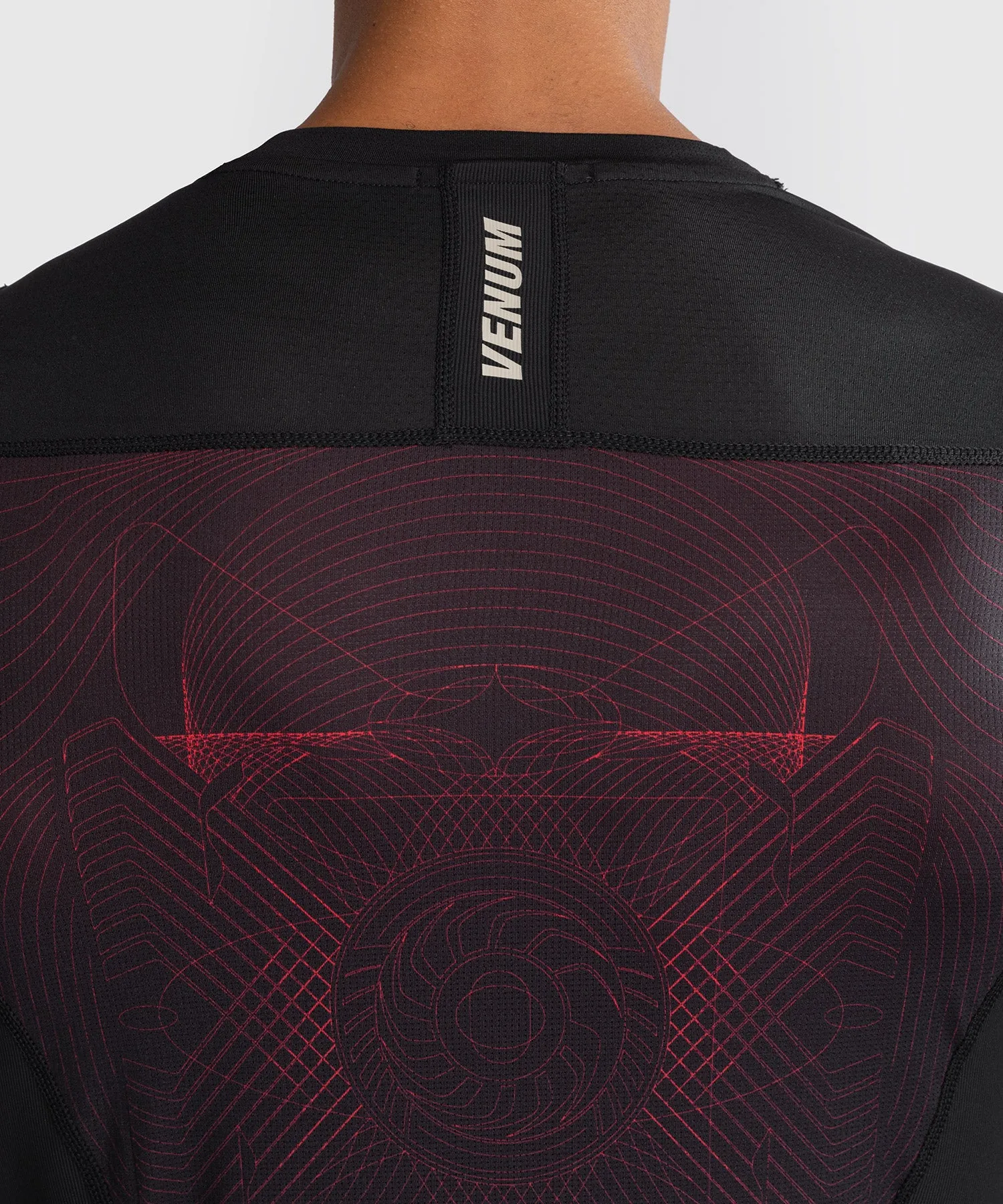 Venum G-Fit Air Lange Mouw Rashguard Heren - Diepzwart / Vuurrood