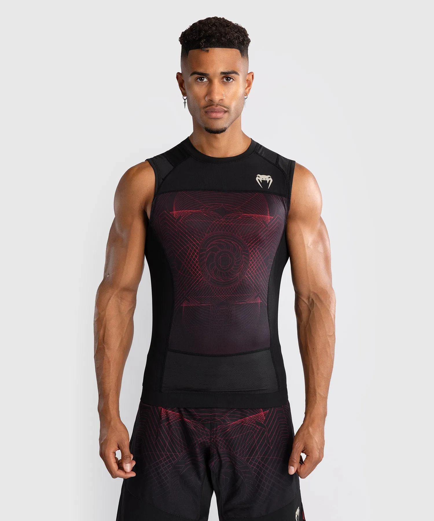 Venum G-Fit Air Mouwloze Rashguard Heren - Diepzwart / Vuurrood