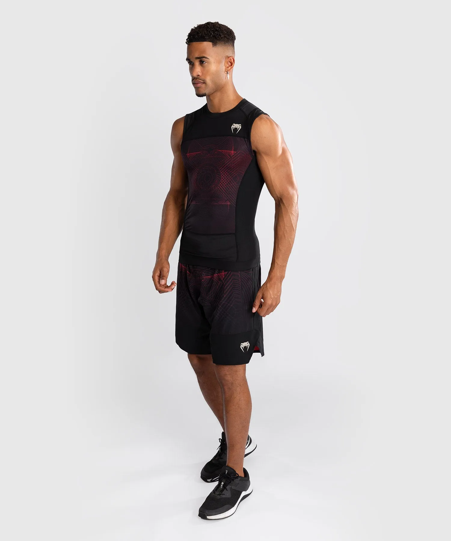Venum G-Fit Air Mouwloze Rashguard Heren - Diepzwart / Vuurrood