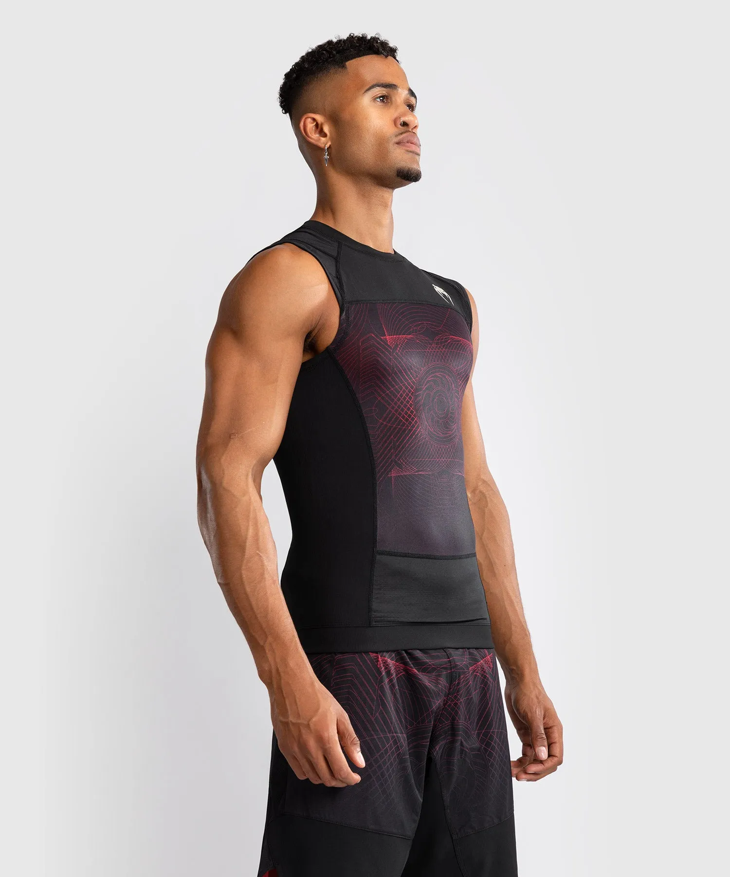 Venum G-Fit Air Mouwloze Rashguard Heren - Diepzwart / Vuurrood