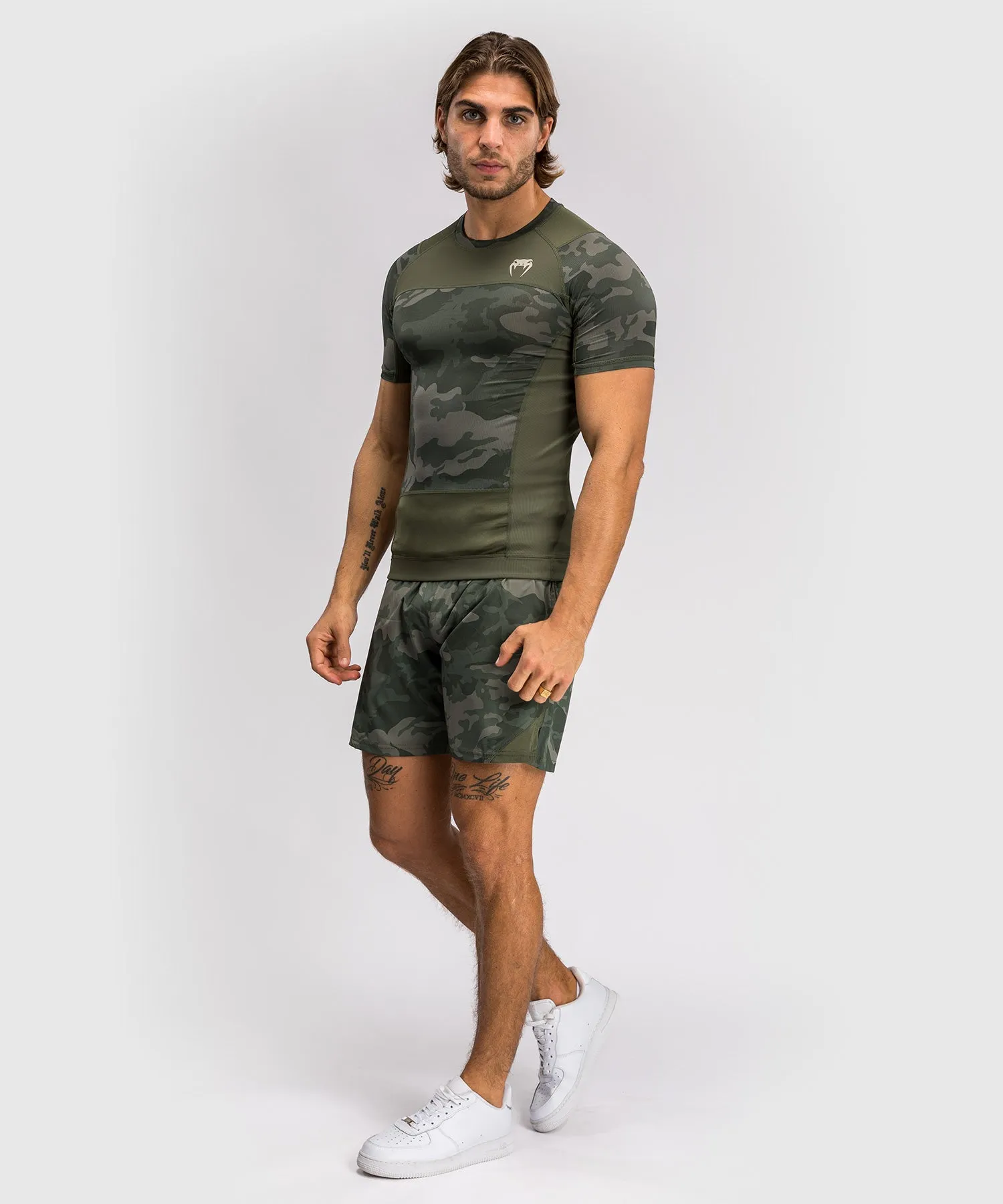Venum G-Fit Air Rashguard Maniche Corte da Uomo - Camo Esercito