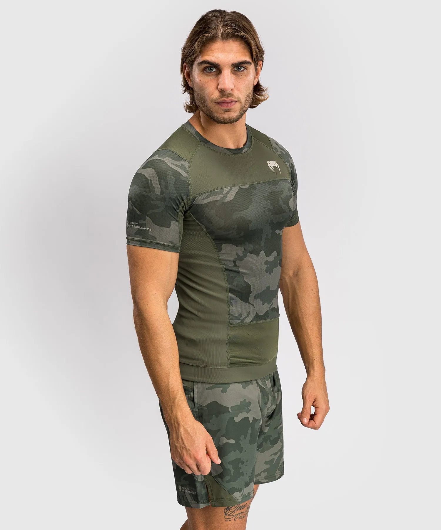 Venum G-Fit Air Rashguard Maniche Corte da Uomo - Camo Esercito