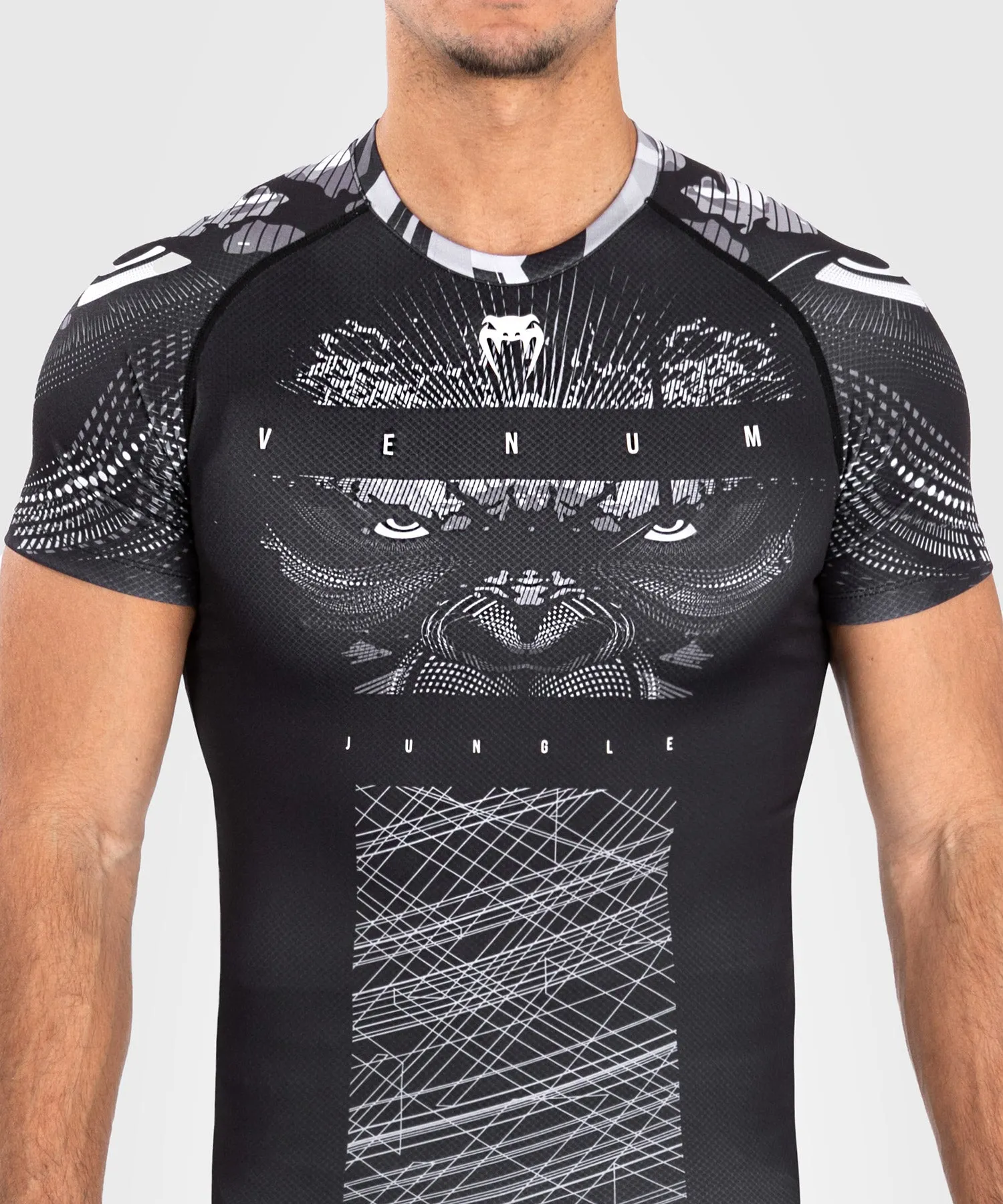 Venum Gorilla Jungle Rashguard a maniche corte - Nero/Bianco