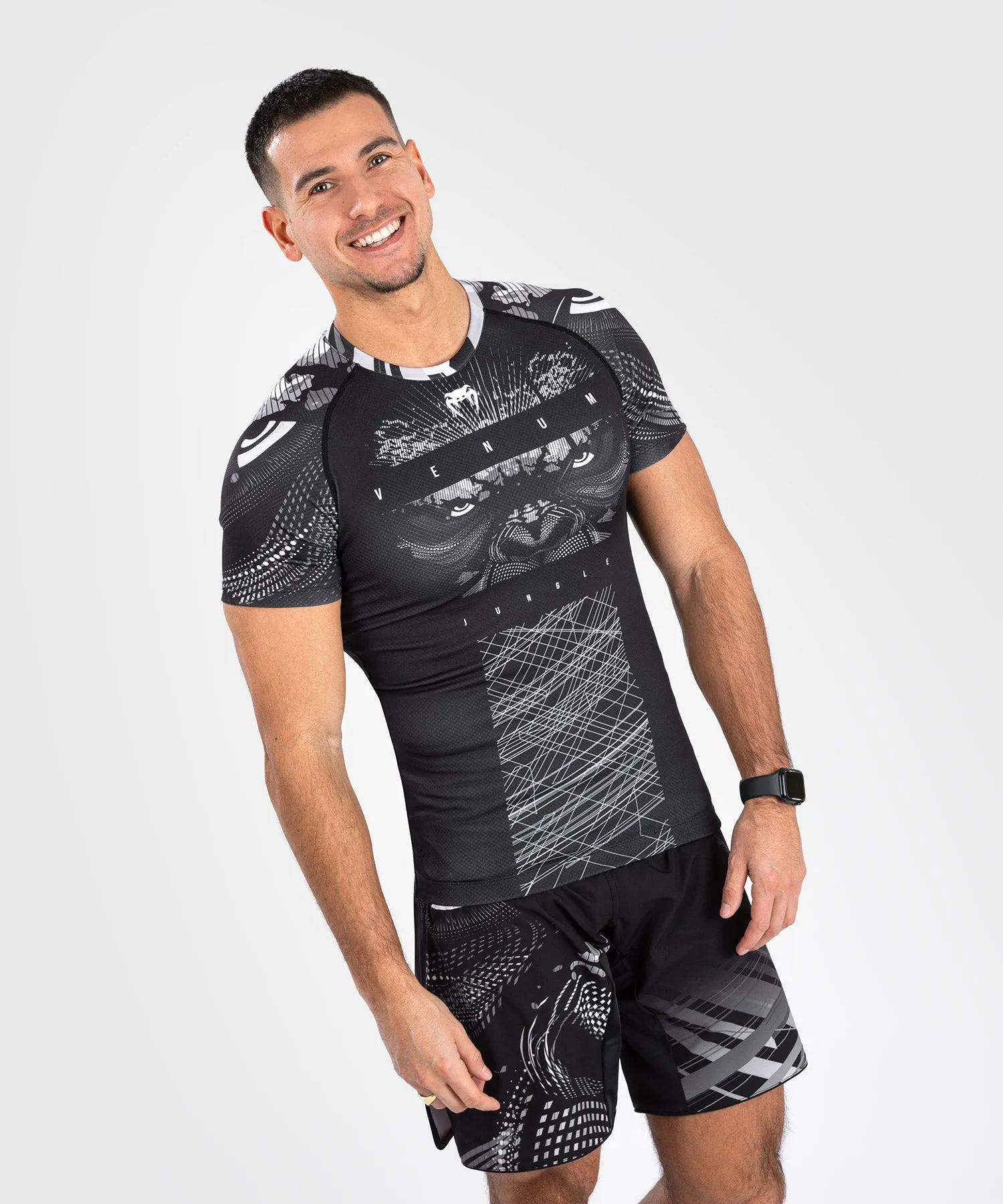 Venum Gorilla Jungle Rashguard a maniche corte - Nero/Bianco